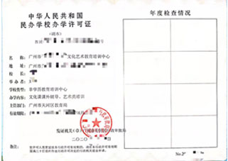 藝術(shù)類培訓(xùn)辦學(xué)許可證案例4